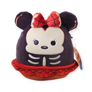 Squishmallows Disney Halloween Minnie Mouse Skeleton Halloween Plush 8” NWT
